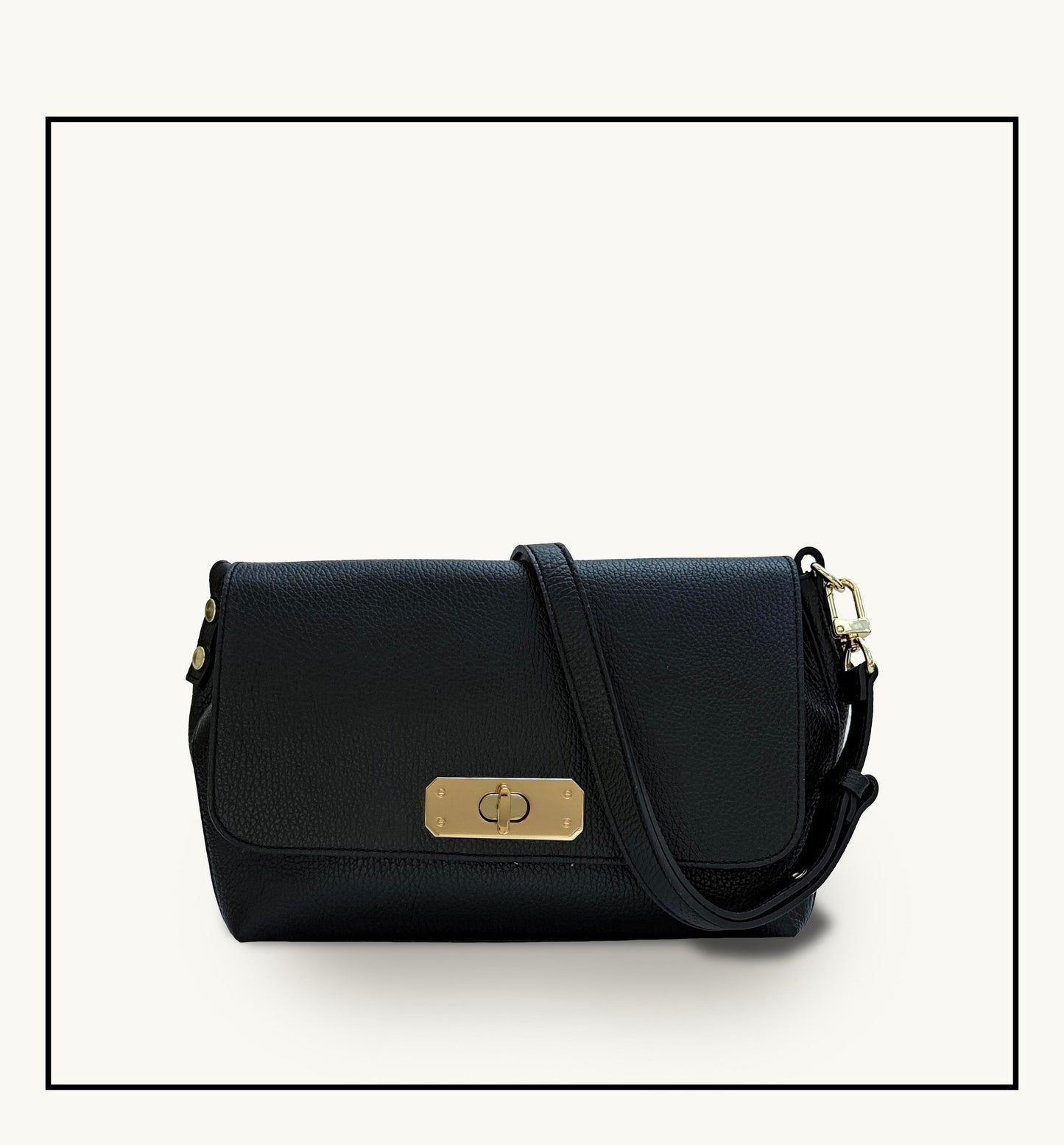 Bagosa Maisie Maxi Black Leather Bag
