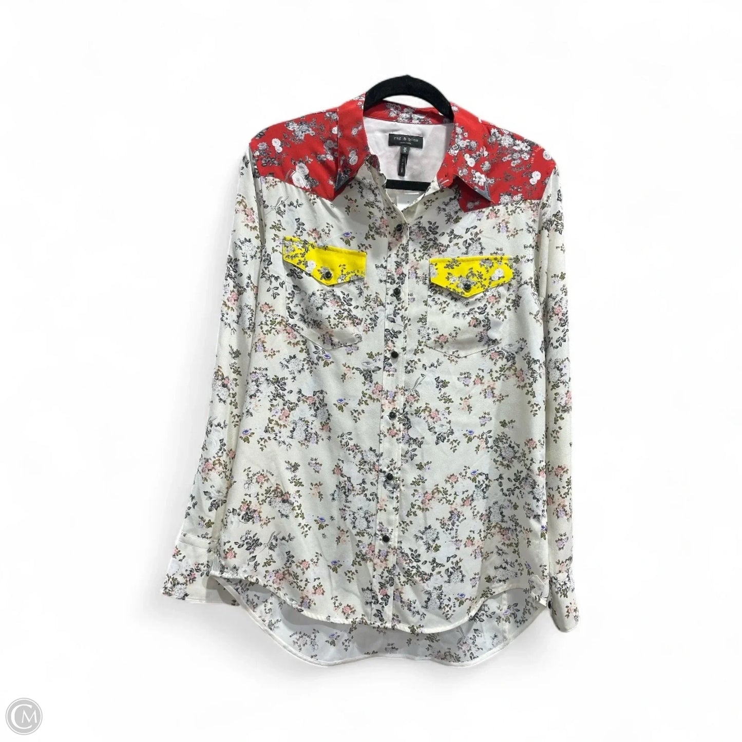 Blouse Imprimé Floral Détails Colorés Femme