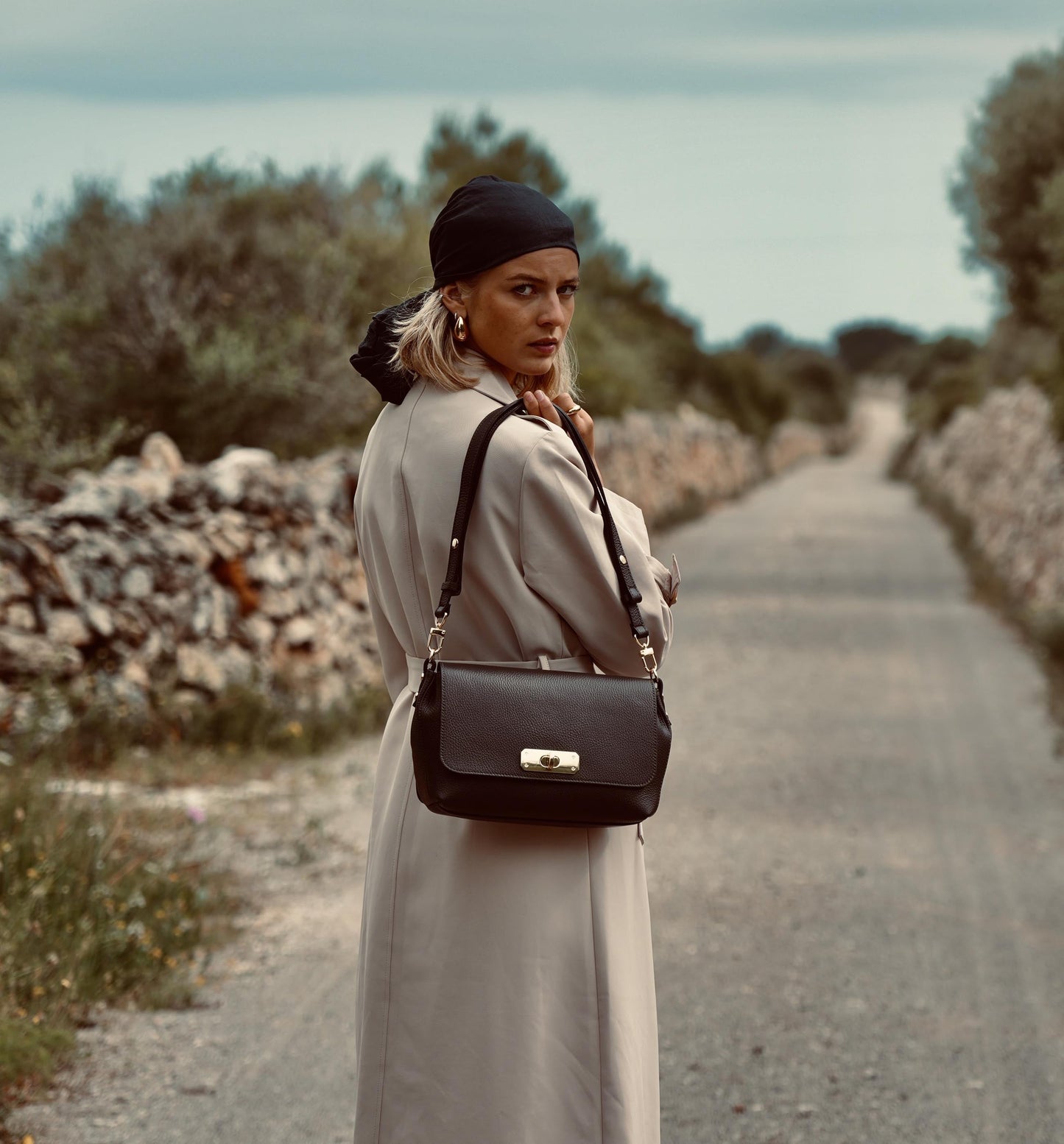 Bagosa Maisie Maxi Chocolate Leather Bag