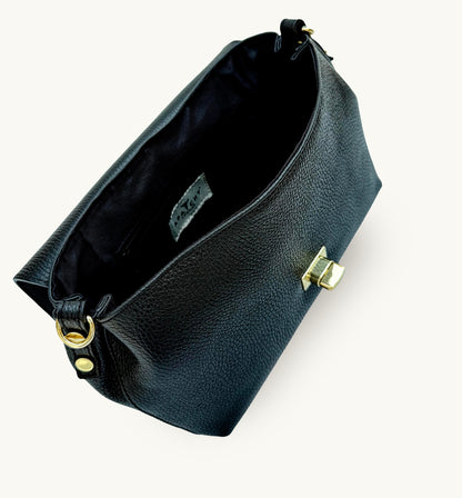 Bagosa Maisie Maxi Black Leather Bag